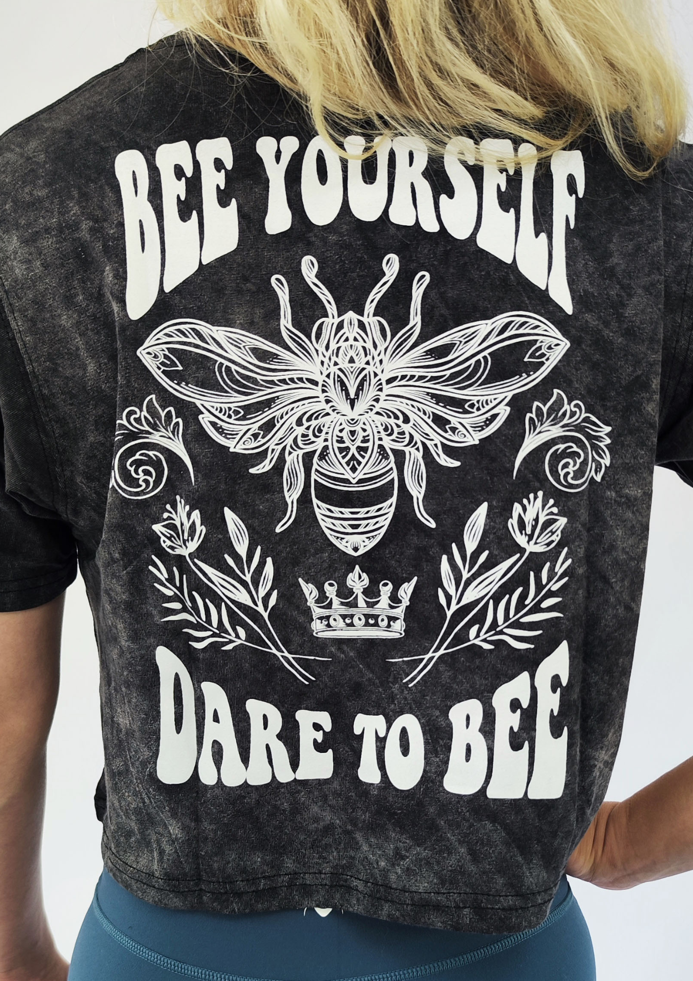 Croptop Bree - Acid wash gray