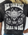Croptop Bree - Acid wash gray