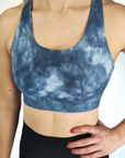 Sports bra Nicole - Tie dye Blue and Grey