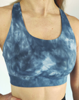 Sports bra Nicole - Tie dye Blue and Grey