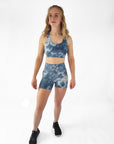 Short Ivy - Tie Dye Blue and Grey