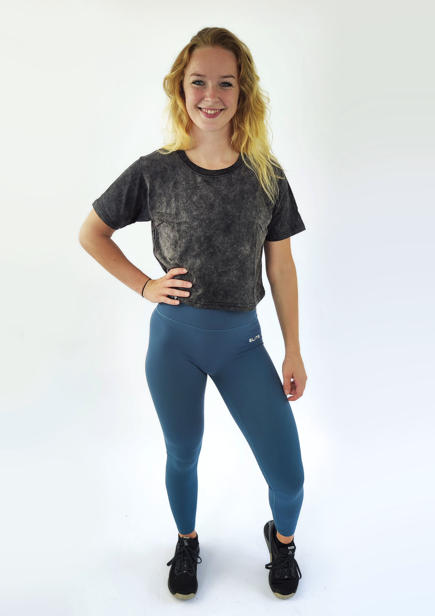 Croptop Bree - Acid wash gray
