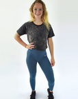 Croptop Bree - Acid wash gray