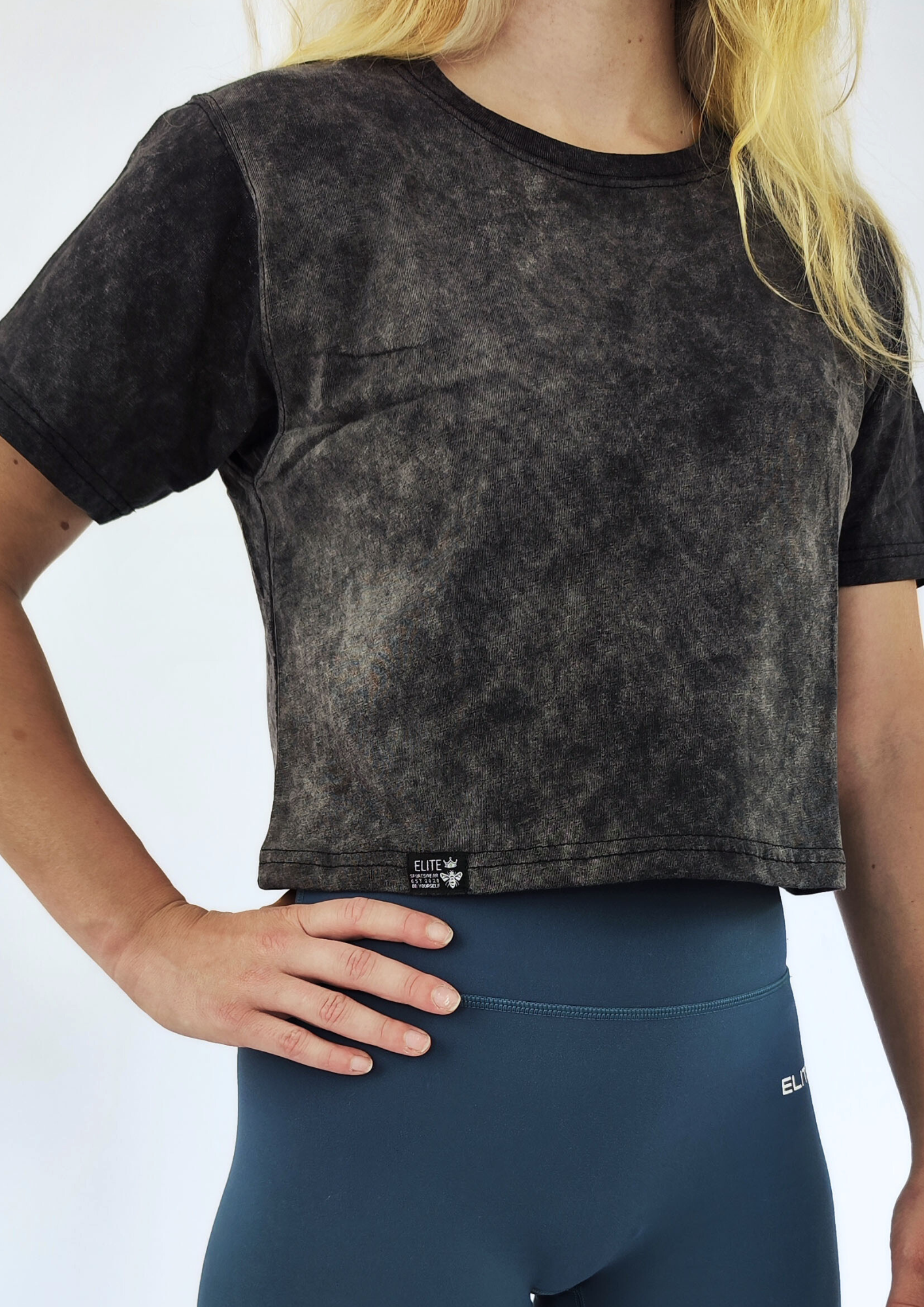 Croptop Bree - Acid wash gray