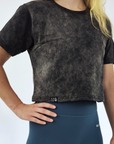 Croptop Bree - Acid wash gray