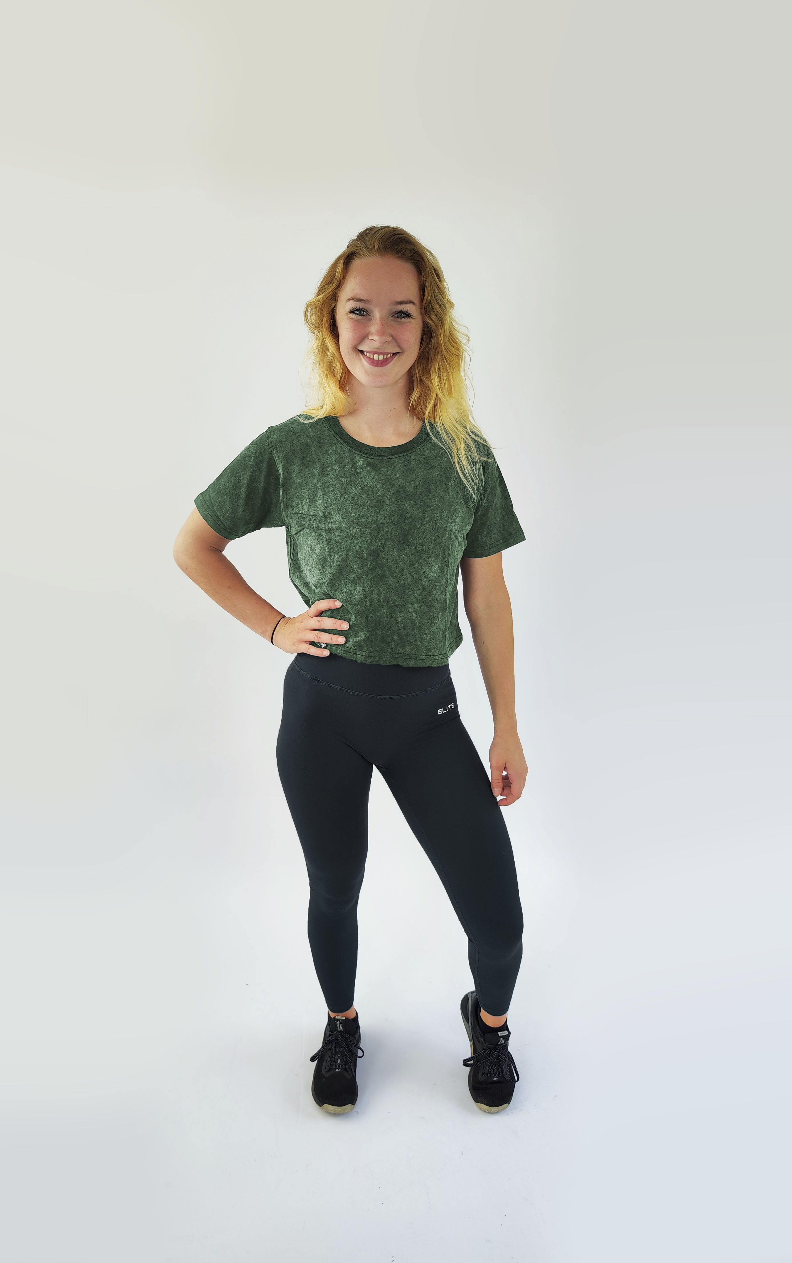 Croptop Bree - Acid wash gray