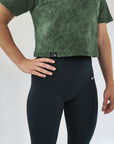 Croptop Bree - Acid wash gray