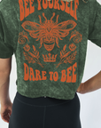 Croptop Bree - Acid wash gray